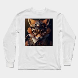 Cute steampunk Fox Long Sleeve T-Shirt